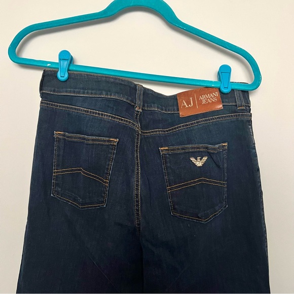 Armani Jeans Dark Wash Bootcut Denim Jeans Size 32 - Picture 8 of 8